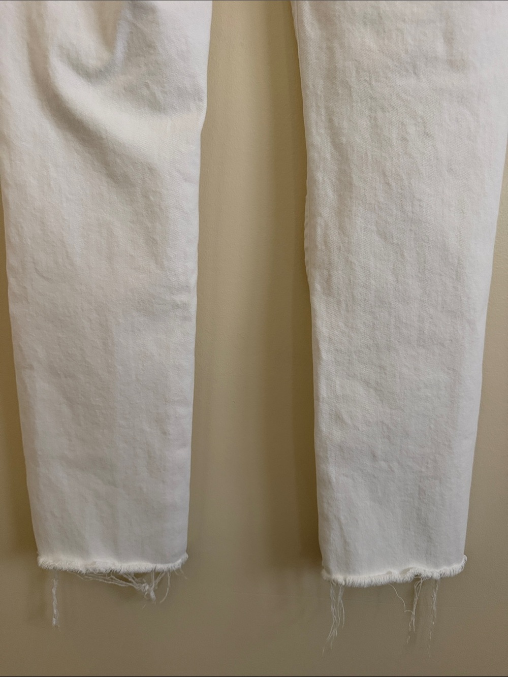 PAIGE White Distressed Straight-Leg Jeans - Picture 10 of 13